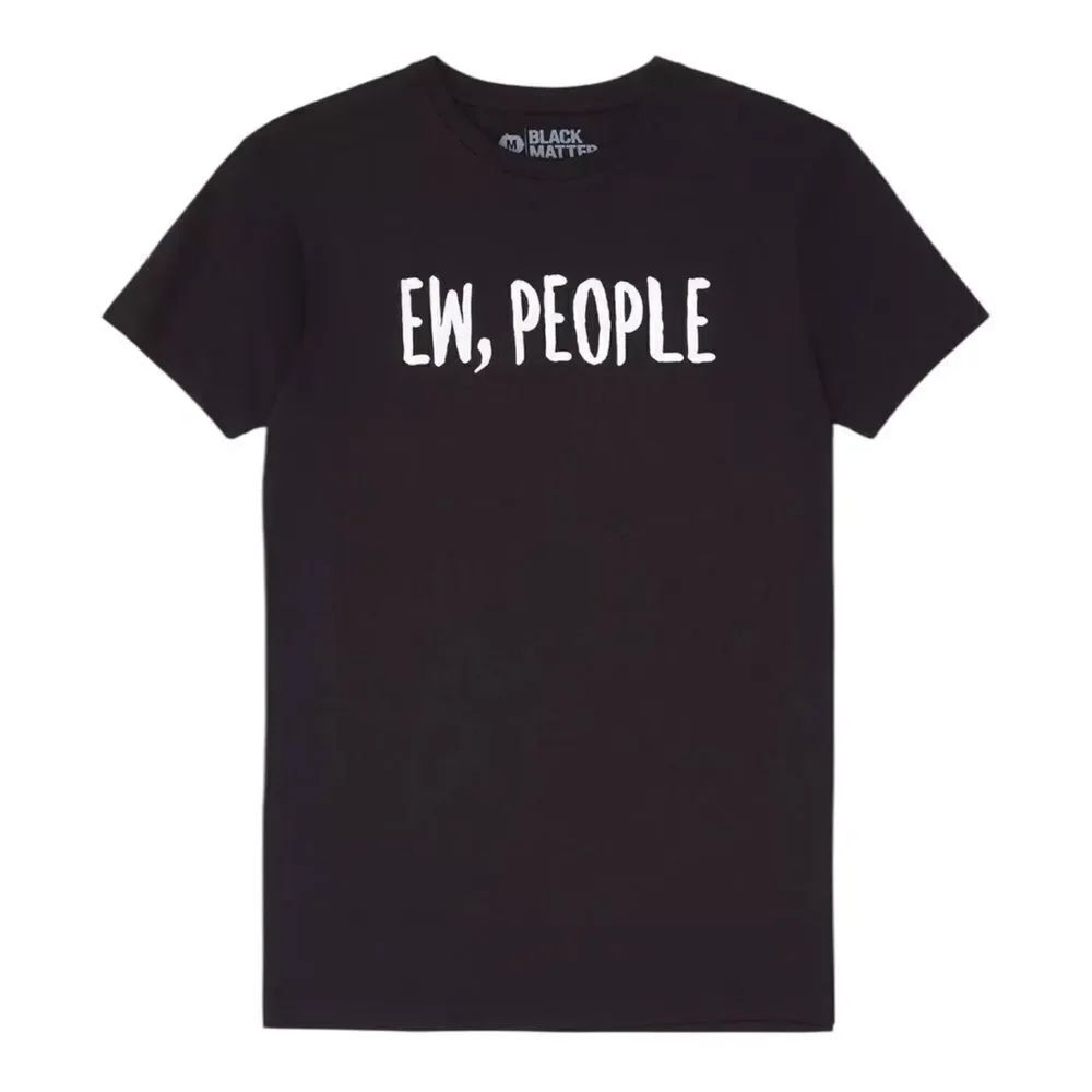 Hot Topic Ew, People Black T-Shirt Unisex Cotton Small EUC